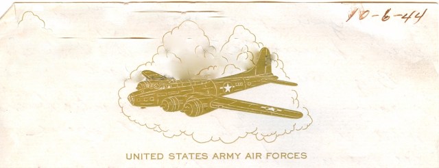 Stationery available at Alexandria AFF in 1944